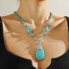 Retro Turquoise Bohemian Ethnic Necklace for Women