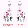 Cartoon Brown Hair Super Mama Mom Keychain for Accessories Bag Pendant Key Chain Ring Keychains Jewelry Mothers Fathers Day Gift