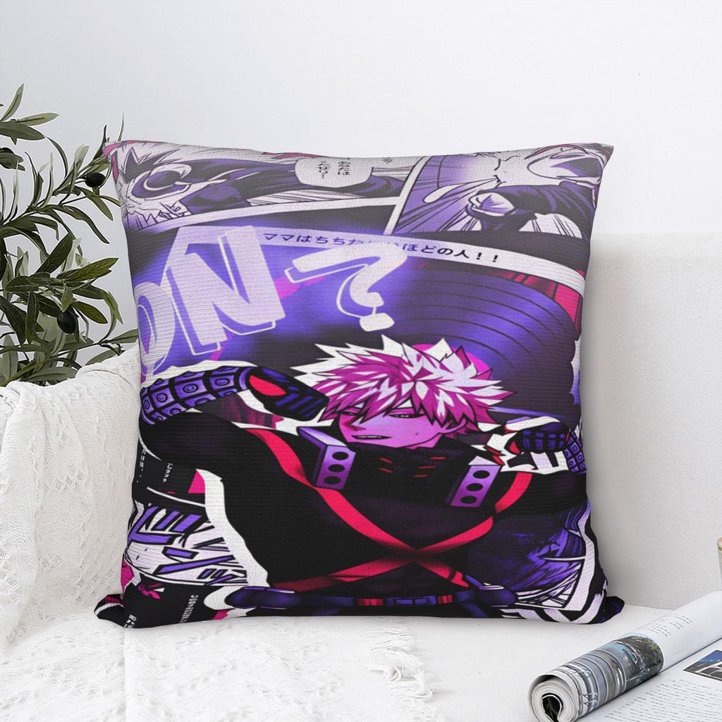 Katsuki Anime Bakugo Pillow Cover Vintage Pillow Case For Chair Sofa Home Decor Soft Pillowcases Gift