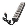 7 Port USB Hub Splitter High Speed Transmission Portable USB Hub for Laptop PC Entertainment Work