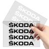 4Pcs Car Door Handle Stickers Tire Rear View Mirror Decals Decoration For Skoda Fabia Octavia Karoq Kodiaq Kamiq Superb Rapid