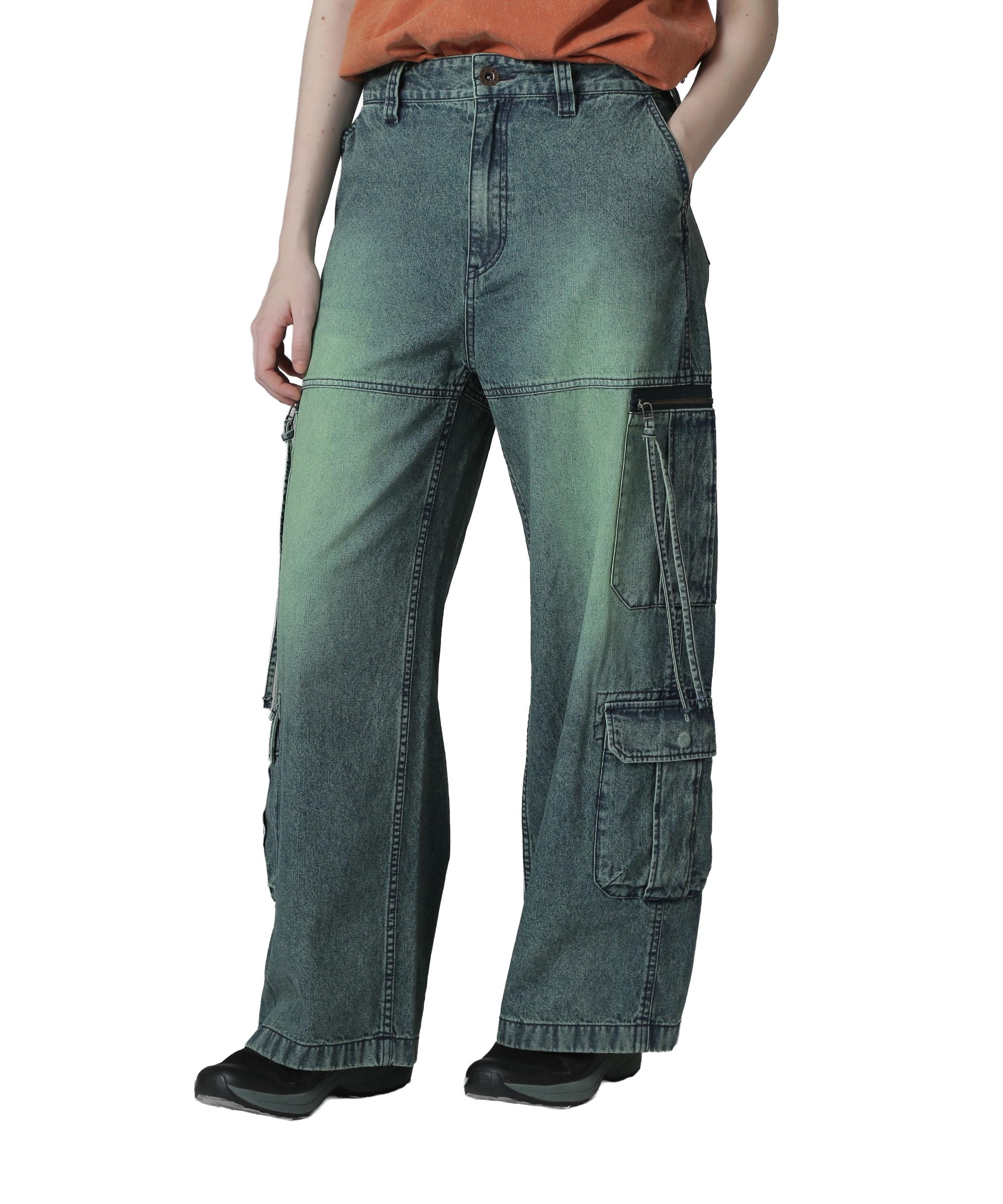 

AVIREX W POCKET DENIM PANTS Women s M 140 Green 783-5211601