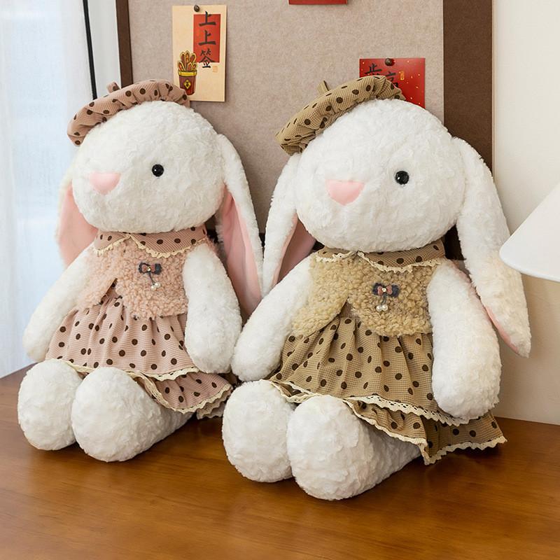 Dressed Dress Cartoon Rabbit Plush Toy Cute Can Soothe Child Girl Gift Birthday