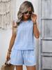 2026 Summer European & American Women's Sleeveless Round Neck Vest & Shorts Casual Fashion Two-Piece Set
