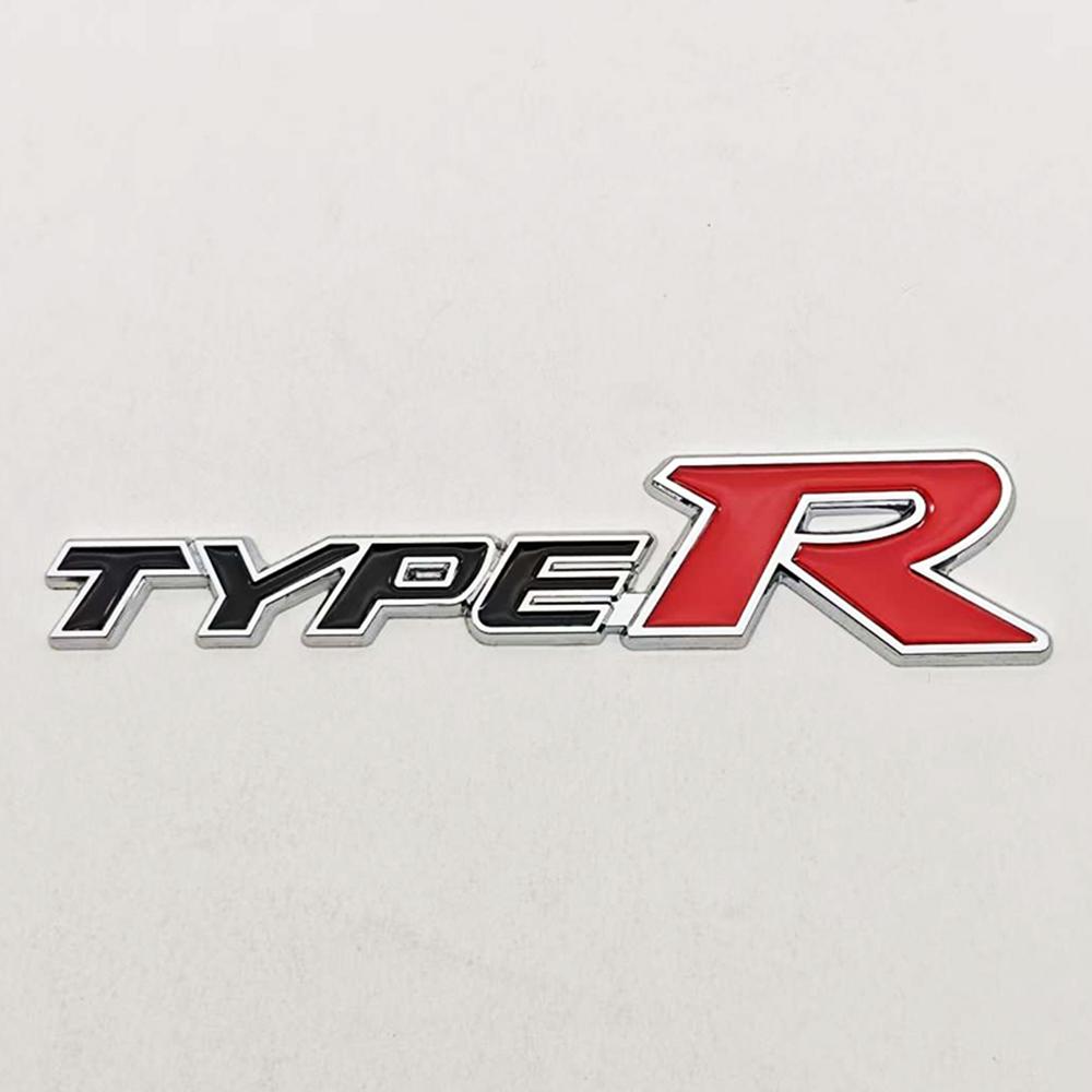 3D Metal Type-R Car Rear Trunk Emblem Badge Sticker For  Honda TYPE R Car Styling Accessories DO1
