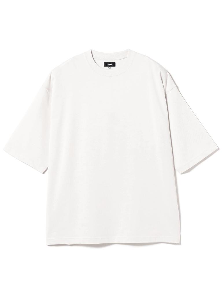 Beams Men's S/S TEE Loose Mercerized T-Shirt, Black, Size Small, 11041318803