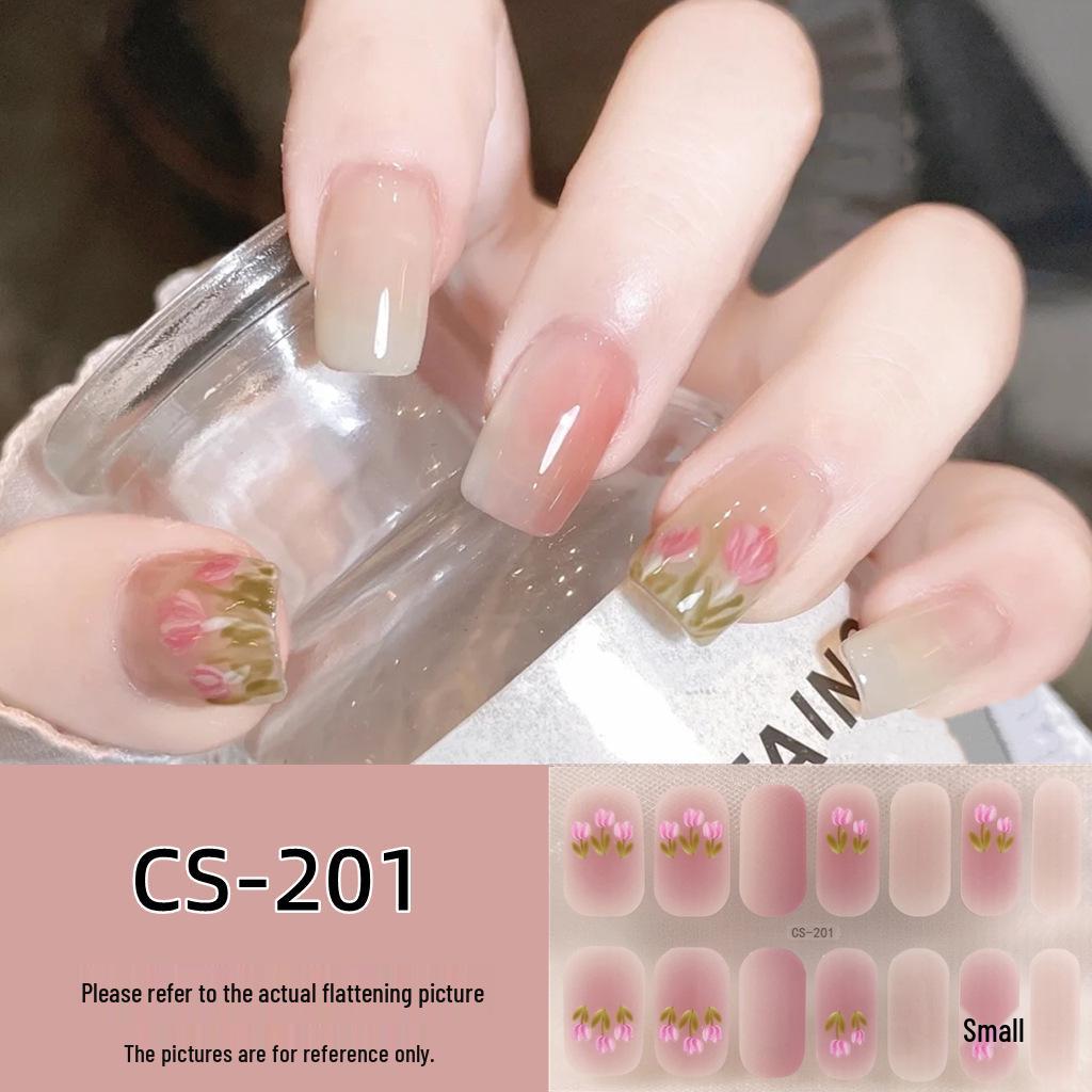 Waterproof Long-Lasting No-Bake 3D Gel Nail Stickers - Removable & Wearable Full-Cover Nail Polish Patches for Women