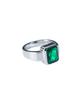 Sting925 Green Emerald Cut Ring