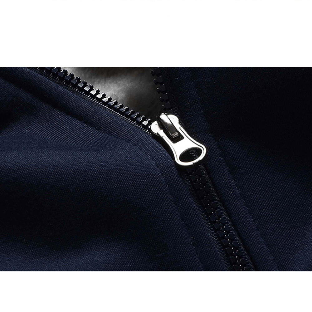 Mens M-5XL Hoodie Winter Warm Fleece Zipper Jacket Outwear Coat