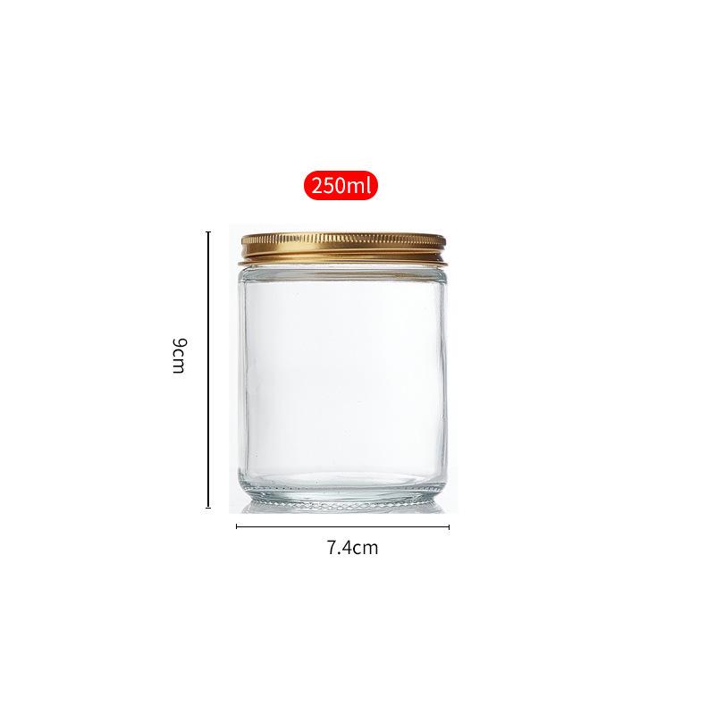 Amber Glass Candle Holder Jar