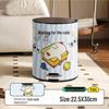 He Mu Cheng Double Layer Cartoon Stainless Steel Trash Can with Foot Pedal - Living Room & Kitchen