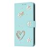 Small fresh diamond double-layer love flower suitable for Huawei Honor 600 Lite solid color leather pattern card leather case