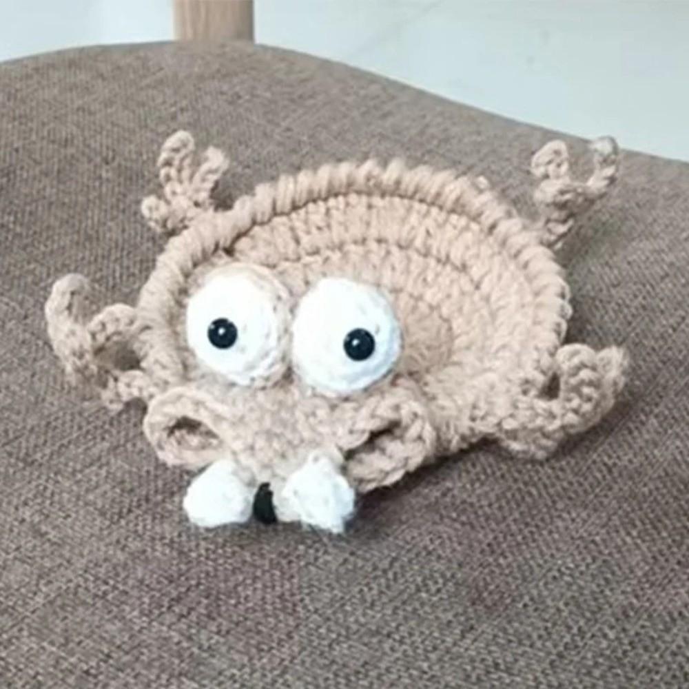 Creative Crochet Squirrel Coasters Non-Slip Drink Insulation Pad Durable Water Cup Mat  Tableware