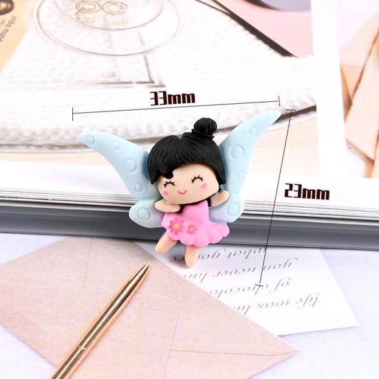 20Pcs Flower Fairy with Doll Decor Fly Wing Home Ornament Miniature Toy Gift