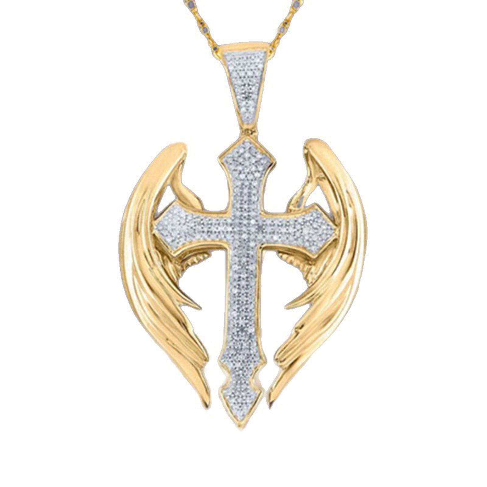 

Vintage Crosses Pendant Necklace Adjustable Chain Religious Jewelry Alloy Materials Elegant Designs for Women Men