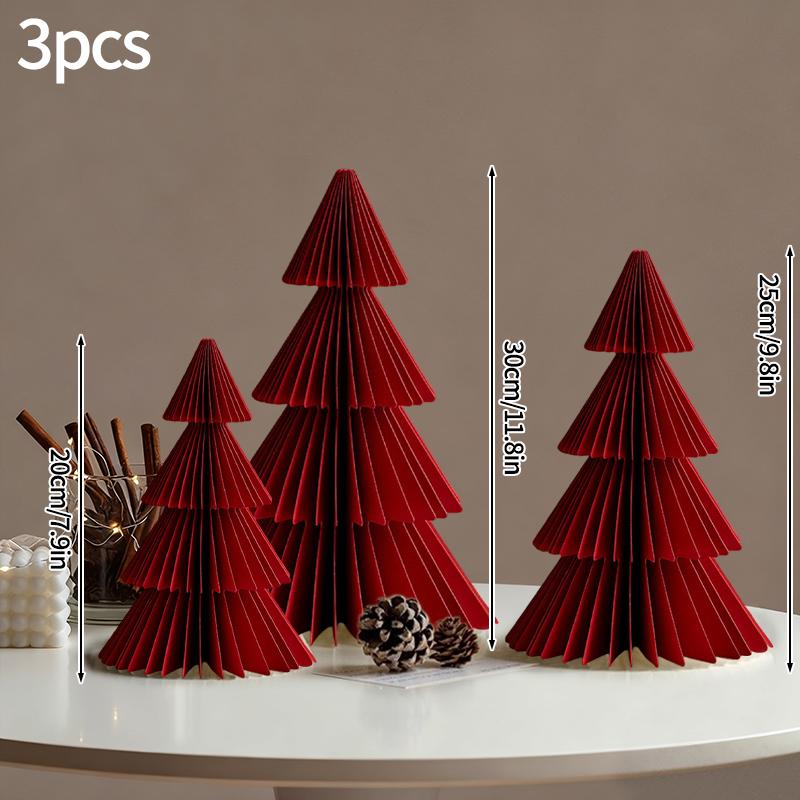 Christmas Decoration 3D Honeycomb Christmas Tree Ornament Home Decoration 2026 New Year Desk Decoration Christmas Supplies