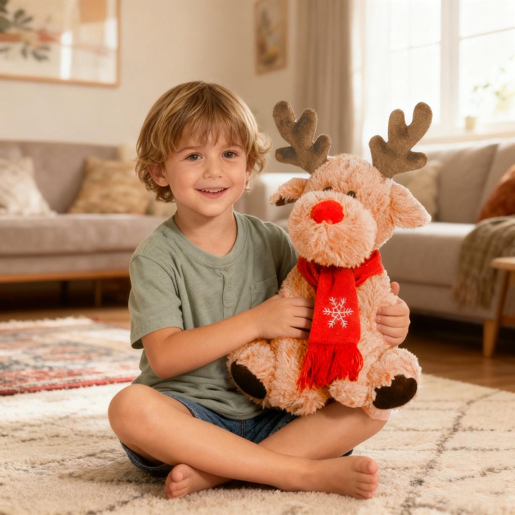Weihnachten Kleines Reh Plüschtier, Niedliche Cartoon Elch Puppe Figur