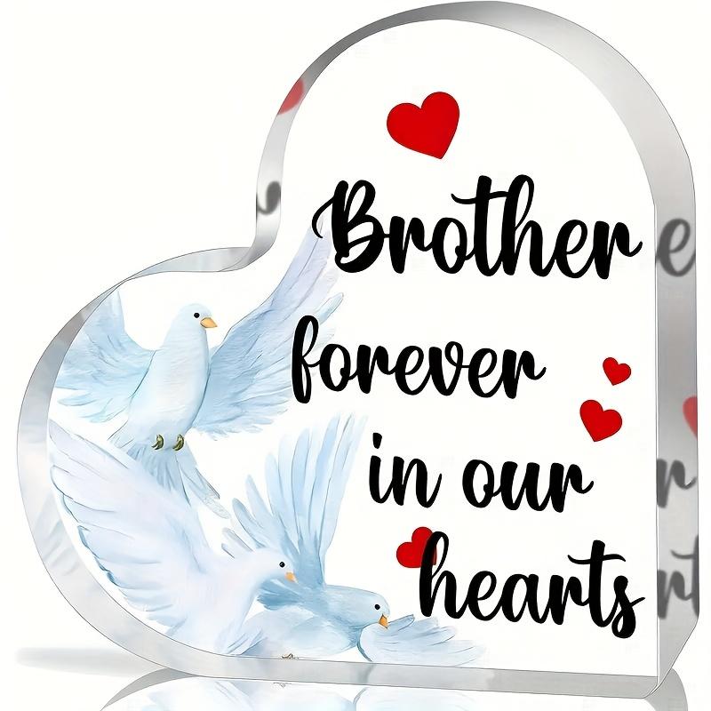 Vintage Acrylic Sign, 1pc, Acrylic Decorative Ornament, Heart-Shaped Sign with A Letter From Heaven - A Sympathy Memorial Desktop Decoration 10*10cm