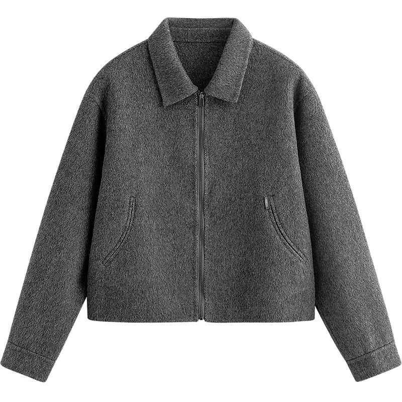 Inman Women's Alpaca Wool Blend Double-Faced Short Coat