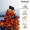 1pc Autumnal Bouquet Blanket, Lightweight Flannel Throw Blanket for Sofa, Bed, Travel, Camping, Living Room, Office, Couch023