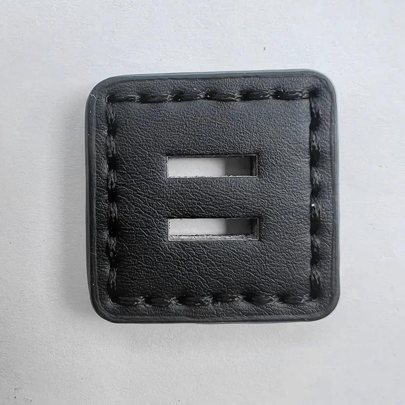 

5 шт. креативных больших квадратных пуговиц 3,8 см длиной по бокам цветные пуговицы из искусственной кожи с 2 отверстиями большие пуговицы для зимнего пальто 3.8cm чёрный