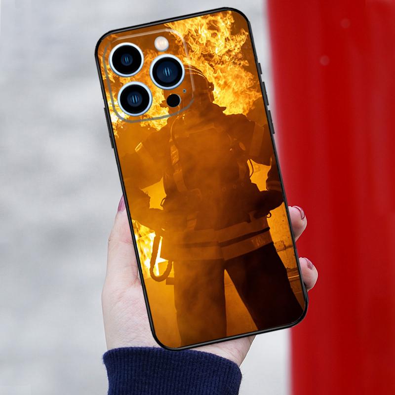 Firefighter Heroes Phone Case For iPhone 15 16 Pro Max 12 13 Mini 11 14 Pro Max XR 16 15 Plus 16e Back Cover