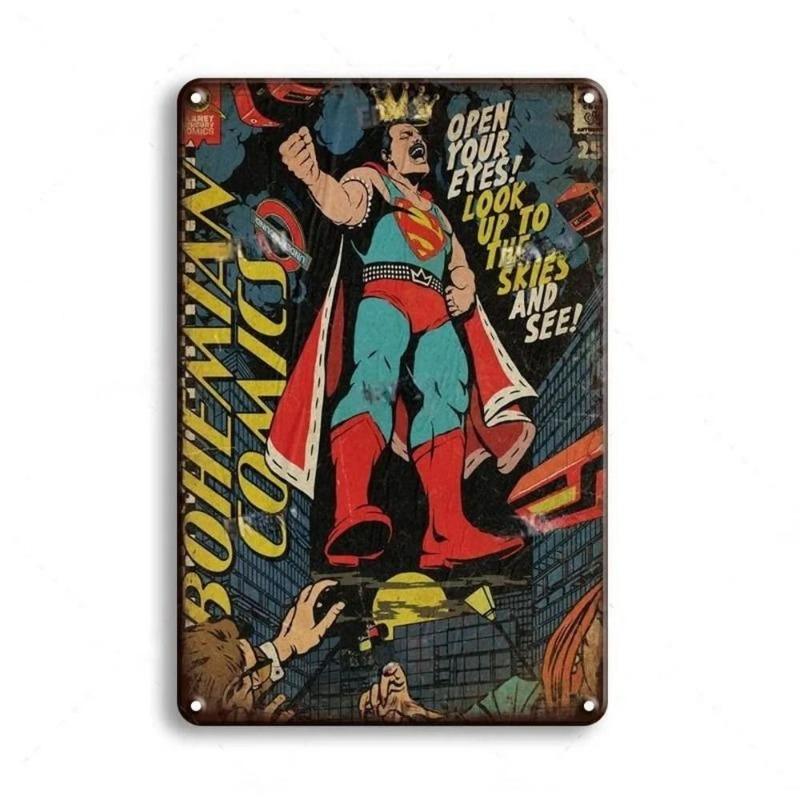 Retro Music Band Metal Tin Sign Wall Decor