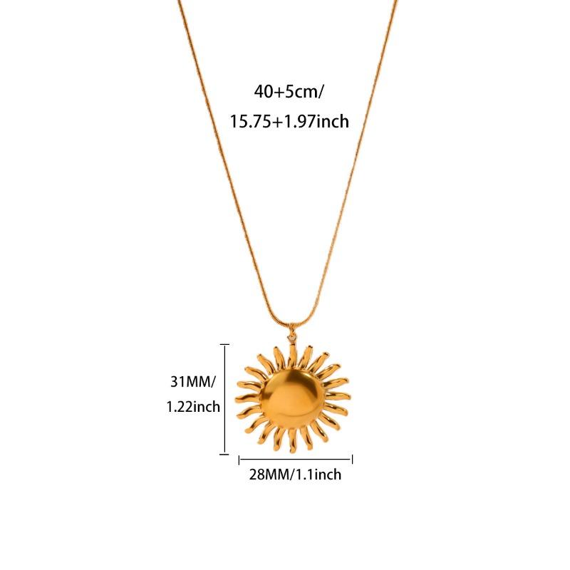 Fashion Versatile Sun Butterfly Stainless Steel Necklace Women's Niche Premium Sense Personality Turtle Hot Selling Element Clavicle Chain