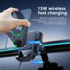 UYUXIO Air Vent Car Phone Holder Manual Clamp Wireless Car Charger 15W Fast Charging Adapter for iPhone Samsung Android Phones
