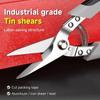 Non-slip Handle Tin Snips Scissors Rustproof Tin Snips Tools Metal Shears  Industrial Use