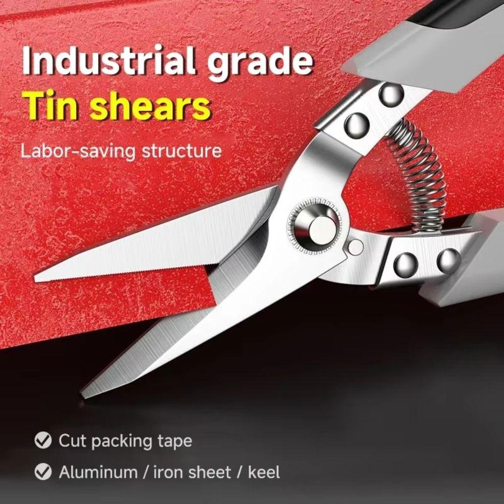 Non-slip Handle Tin Snips Scissors Rustproof Tin Snips Tools Metal Shears  Industrial Use