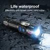 Newest Upgrade LED Flashlight With COB Light Long Shot 2000M USB Type-C Rechargeable LED Torch High Power Outdoor Flashlights