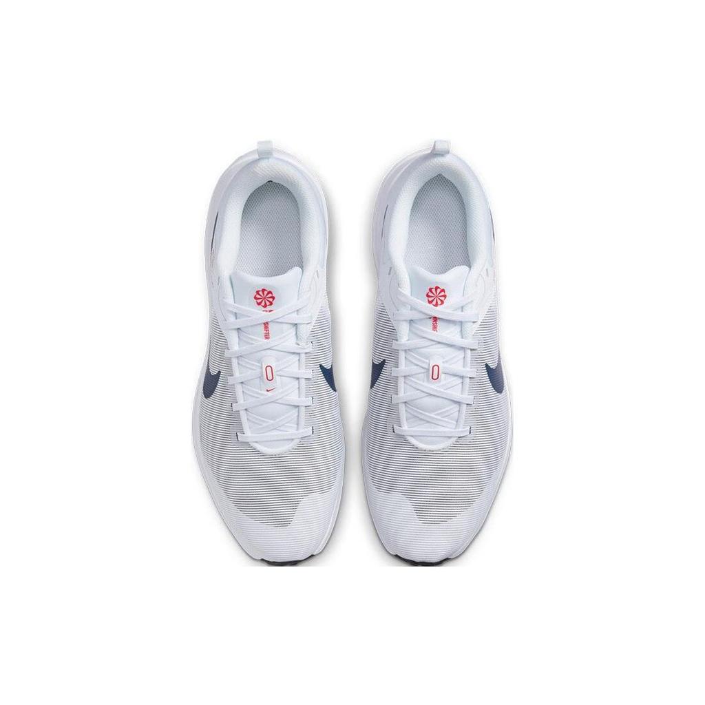 Nike Downshifter 12 Białe Niebieski Waleriana Męskie Buty Sportowe Jasnokarmazynowy DD9293-101