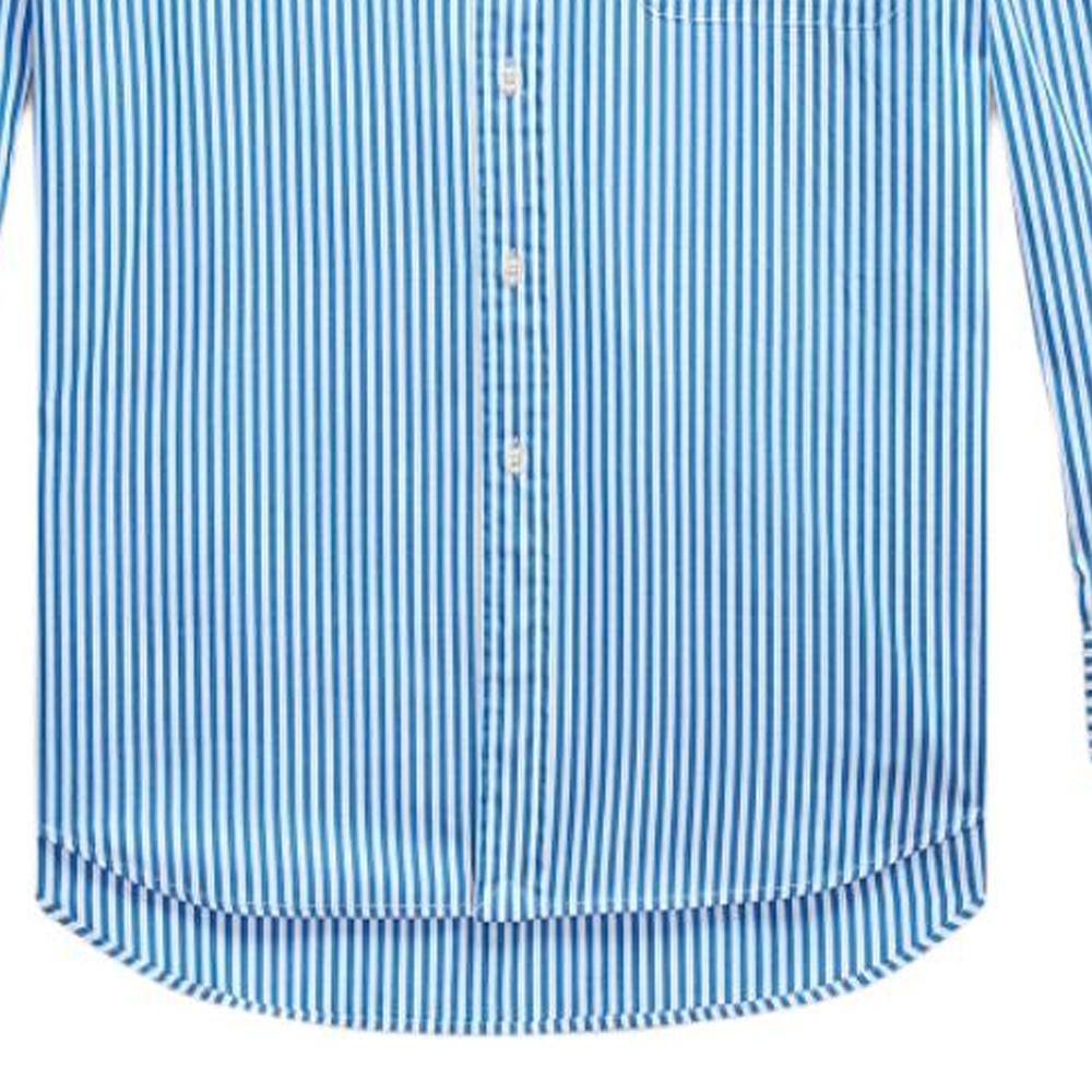 Polo Ralph Lauren FW24 Striped Single-Breasted Loose Long Sleeve Shirt Men Shirts Blue MNPOWOV16823656-400
