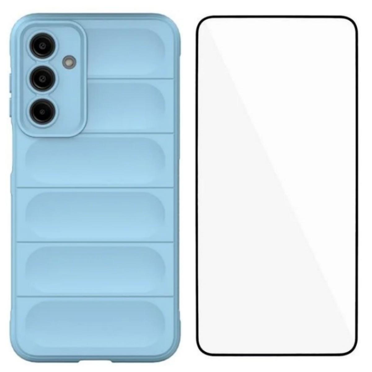 

For Samsung Galaxy A16 4G/Galaxy A16 5G TPU Case WANLONFENG HD Series Anti Slip Phone Cover with Tempered Glass E