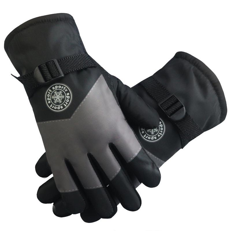 

Мужские и женские зимние лыжные перчатки — с бархатной подкладкой, теплые, нескользящие, водонепроницаемые, совместимые с сенсорным экраном для активного отдыха и езды на велосипеде One Size