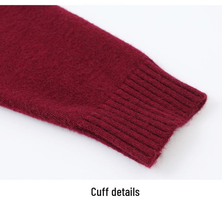 Mom's Winter Cozy Knit Half-High Collar Sweater for Middle-Aged & Elderly Women - Stylish & Warm Base Layer