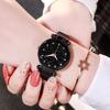 Women Round Bracelet Watch Starry Sky Analog Quartz Wristwatch with Clear Dial for Outside Office Business Meeting
