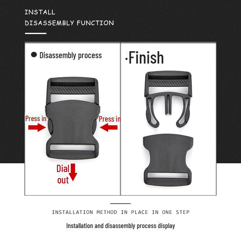 Curea de rucsac cu cataramă din plastic neagră reglabilă pentru mama și copilul și accesoriu pentru geantă pentru bagaje