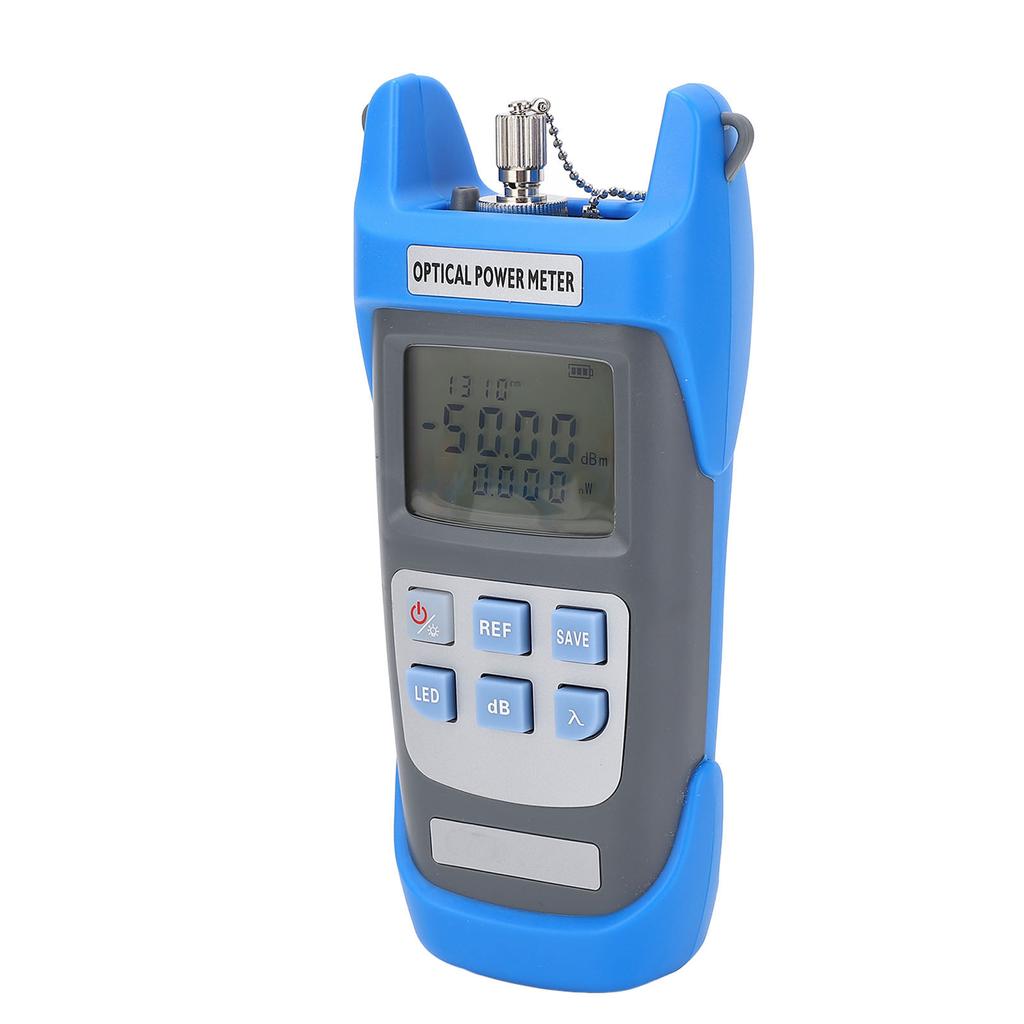 Optical Power Meter High Accuracy Rechargeable Fiber Attenuation Tester with LED Light -50 to +26dbm