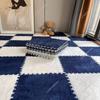 12Pcs Winter Hot Selling Interlocking Mat 30x30CM Plush Splicing Carpet Bedside Mat for Bedroom All-Season Soundproof and Warm