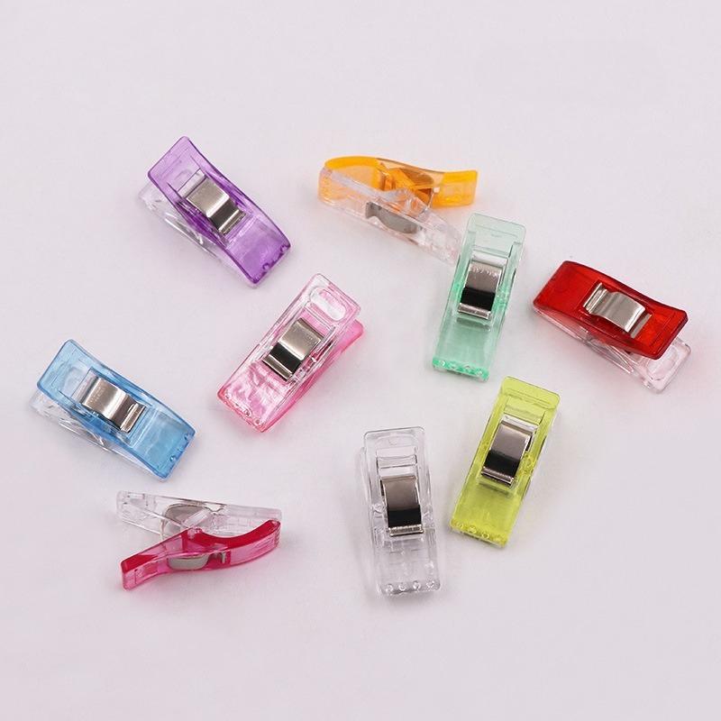 22pcs of Colorful Edge-Binding Clips Strong Patchwork Clips for Sewing Plastic Ax Clips As a Substitute for Pearls