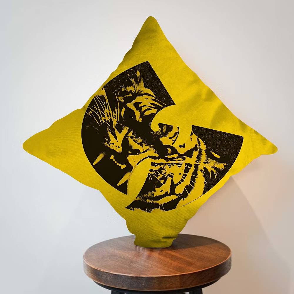 Hip Hop Group Wu Tang Pillow Covers Cartoon Sofa Decorative Home Double-sided Printing Short Plush Cute Cushion Cover