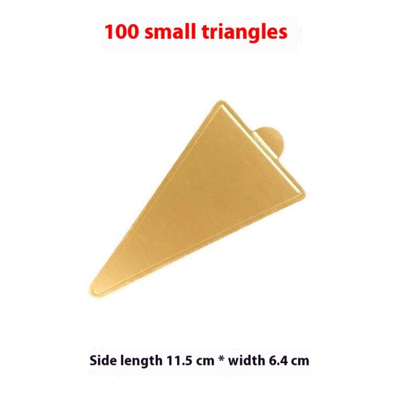 100pcs/set Cake Base Boards Paper Board Shape Dessert Tray Golden Mousse Mat Bottom Foam Christmas Cake Decoration Tools