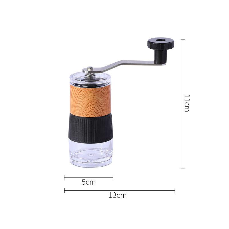 Mini Hand Shake Manual Grinding Convenient 304 Stainless Steel Ceramic Core Coffee Bean Grinder Visual Coffee Machine Portable