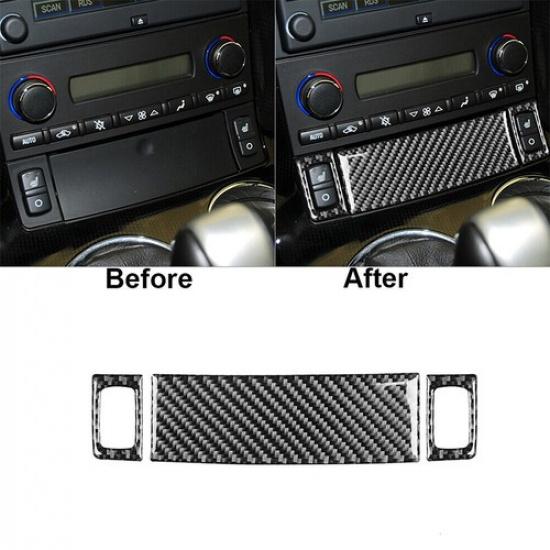 Carbon Fiber Seat Heating Button Cover Trim Fit For Chevrolet Corvette C6 05-07