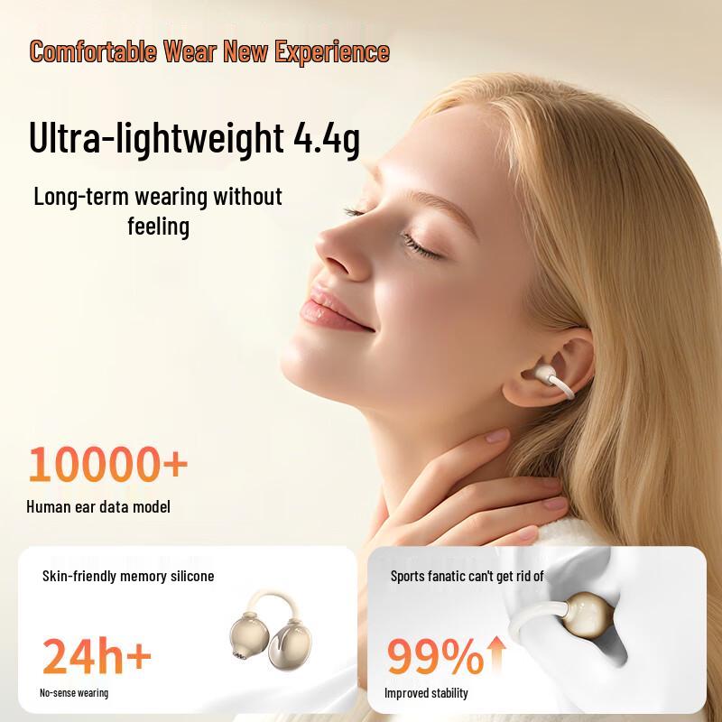 Chongke Open-Ear Clip Bluetooth Headphones for Sports
