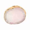 Resin Nail Art Palette Paint Drawing Color Dish Golden Edge Manicure Nail DIY Tool Pink