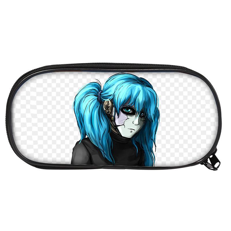 Student Pencil Case With Sally Face Cartoon Print Design Made Of Nylon For School And Office Use