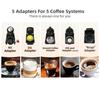 Mehrere Kapselkaffeemaschine, Heiß/Kalt Dolce Gusto Milch Nespresso Kapsel ESE Pad Gemahlener Kaffee Cafeteria 20Bar 5 in 1, H2B